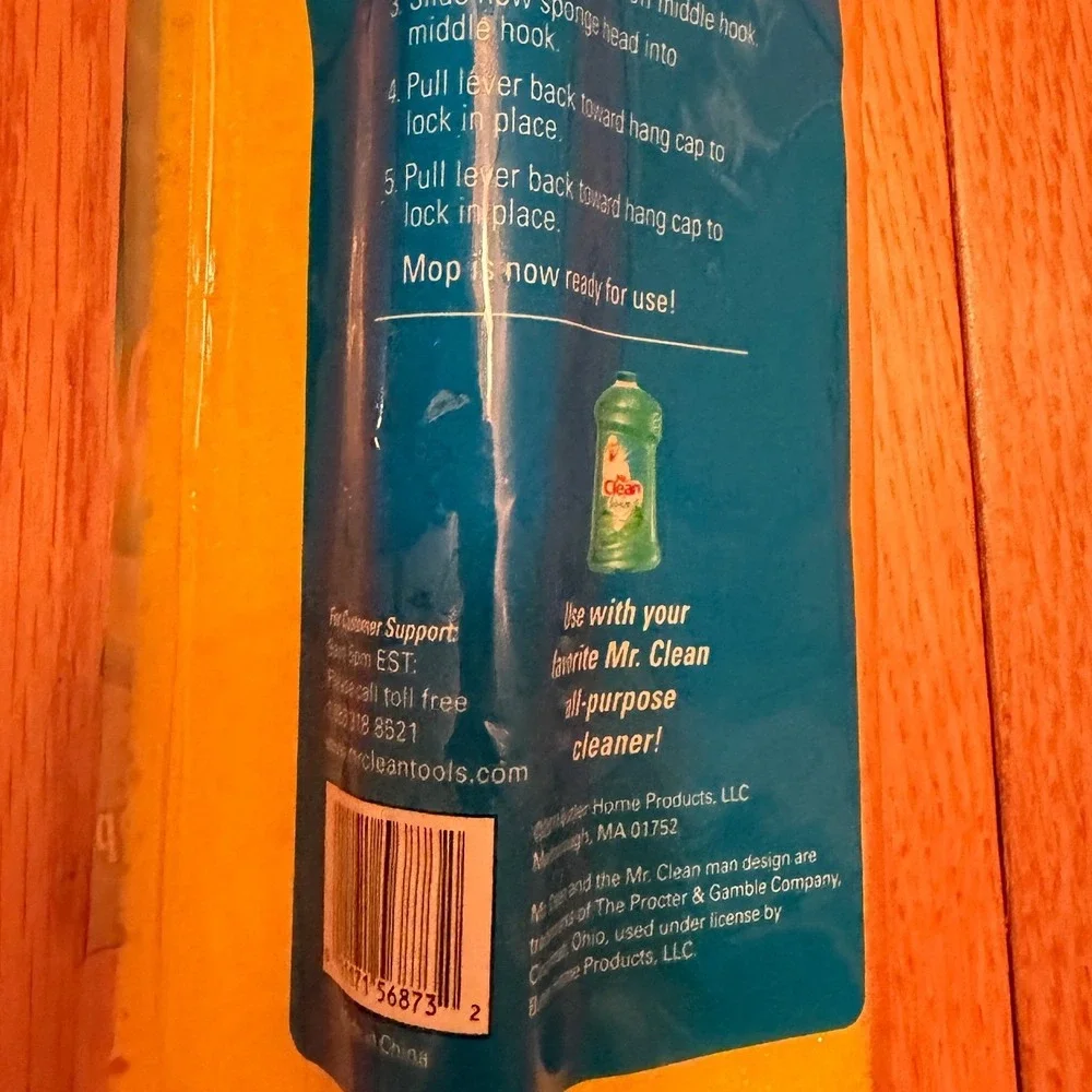 Vintage‎ MR. CLEAN Roller Mop Replacement Head Yellow Absorbent Sponge SEALED